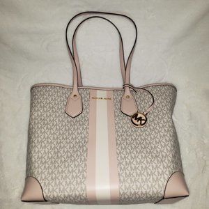 Michael Kors Eva Large Tote Vanilla/Soft Pink